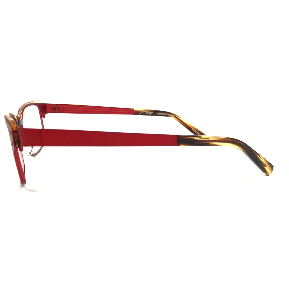 J.F. Rey Eyeglasses Frames JF2553 3090 Matte Red Brown Yellow Tortoise 52-19-140